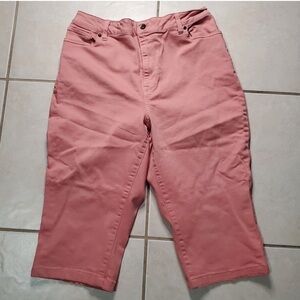 L.L. Bean Pink High Rise Capri Jeans